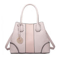 MISS LULU STRUCTURED PANELLED SHOULDER BAG - PINK