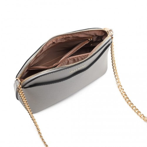 Miss Lulu Cross - Body Sleek Handbag - Grey