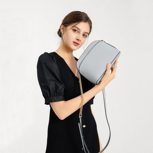 Miss Lulu Cross - Body Sleek Handbag - Grey