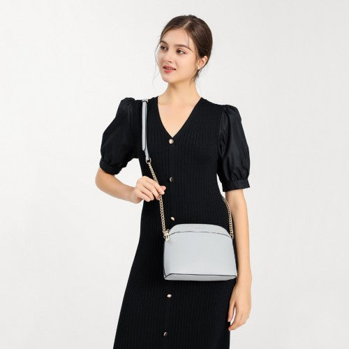 Miss Lulu Cross - Body Sleek Handbag - Grey