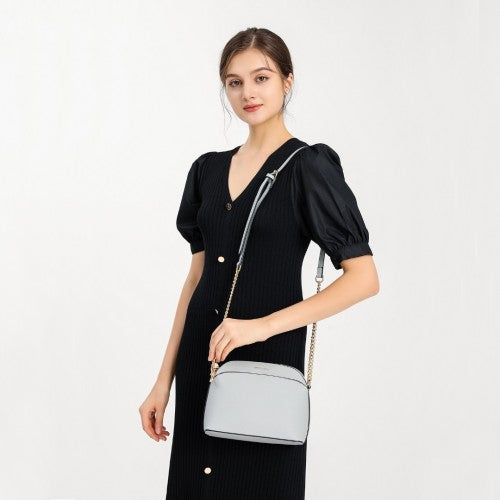 Miss Lulu Cross - Body Sleek Handbag - Grey