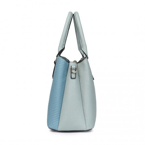 Miss Lulu Modern Elegance PU Leather Lady's Tote - Blue
