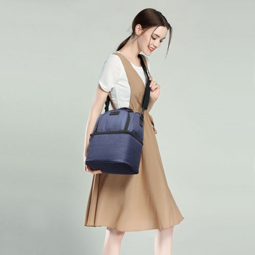 KONO INSULATED COOL BAG FAMILY LUNCH BOX - NAVY