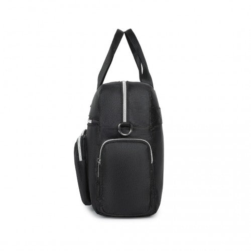 Kono Large Capacity Travel Bag with Multiple Zippered Pockets Perfect For Daily Use - Black