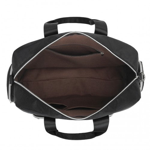 Kono Large Capacity Travel Bag with Multiple Zippered Pockets Perfect For Daily Use - Black