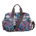 Kono Large Capacity Travel Bag with Multiple Zippered Pockets And Flower Print Perfect For Daily Use - Navy