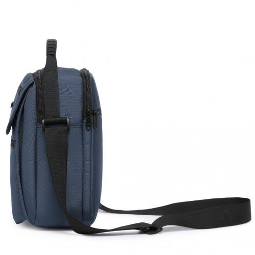 Kono Durable Men's Crossbody Shoulder Bag with Multiple Pockets - Messenger Bag for Travel, Work, and Daily Use - Navy