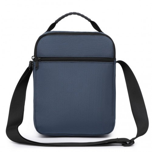 Kono Durable Men's Crossbody Shoulder Bag with Multiple Pockets - Messenger Bag for Travel, Work, and Daily Use - Navy