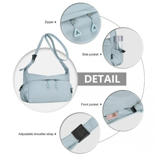 Miss Lulu Ultra - Light Water - Resistant Urban Casual Commuter Crossbody Bag - Blue