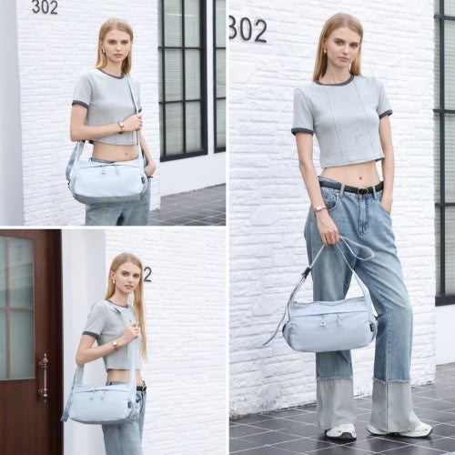 Miss Lulu Ultra - Light Water - Resistant Urban Casual Commuter Crossbody Bag - Blue
