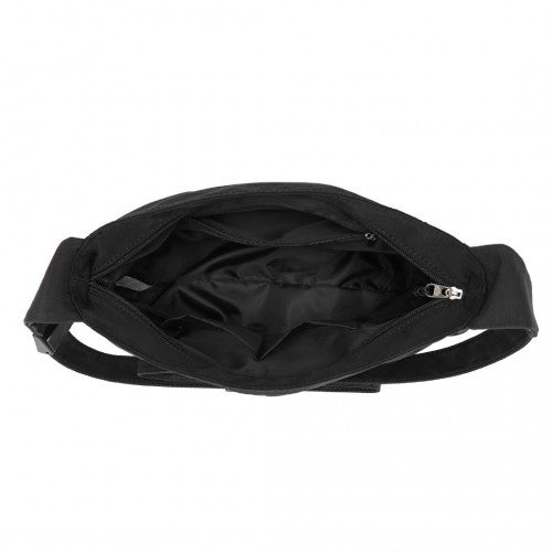 Miss Lulu Ultra - Light Water - Resistant Urban Casual Commuter Crossbody Bag - Black