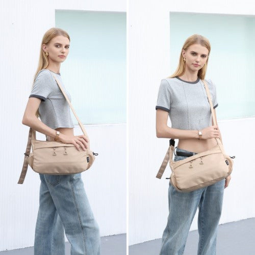 Miss Lulu Ultra - Light Water - Resistant Urban Casual Commuter Crossbody Bag - Khaki