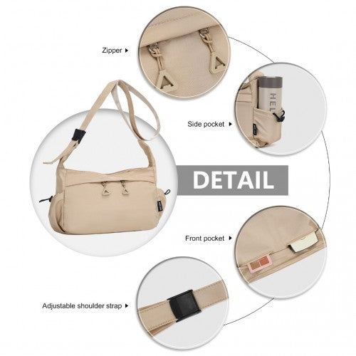 Miss Lulu Ultra - Light Water - Resistant Urban Casual Commuter Crossbody Bag - Khaki