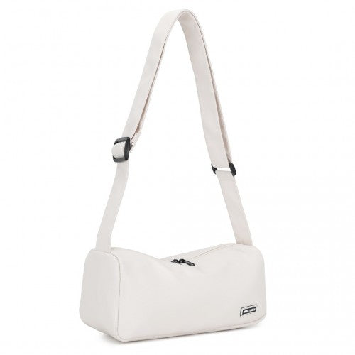 Miss Lulu Vintage Chic Lightweight Water - Resistant Crossbody Bag - Beige