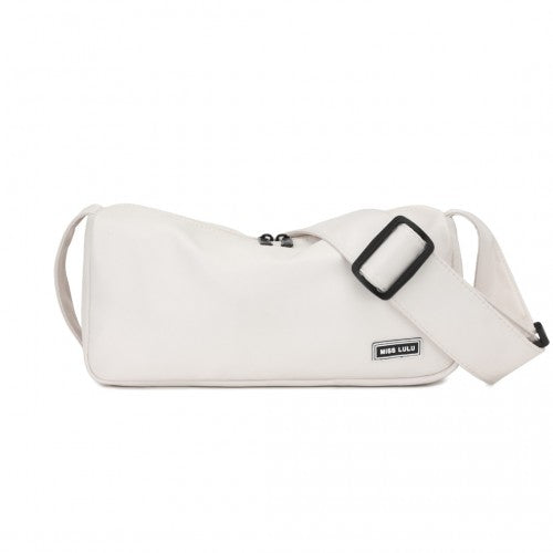 Miss Lulu Vintage Chic Lightweight Water - Resistant Crossbody Bag - Beige