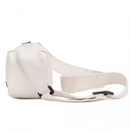 Miss Lulu Vintage Chic Lightweight Water - Resistant Crossbody Bag - Beige