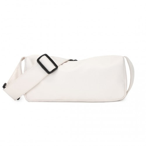 Miss Lulu Vintage Chic Lightweight Water - Resistant Crossbody Bag - Beige
