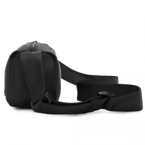 Miss Lulu Vintage Chic Lightweight Water - Resistant Crossbody Bag - Black