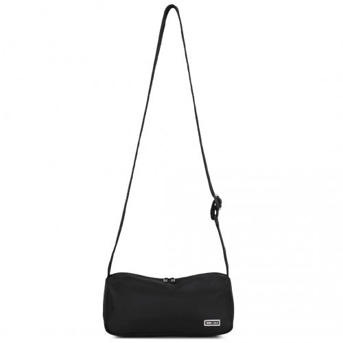 Miss Lulu Vintage Chic Lightweight Water - Resistant Crossbody Bag - Black