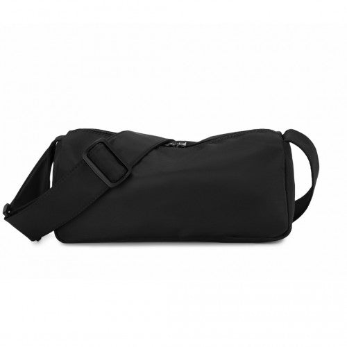 Miss Lulu Vintage Chic Lightweight Water - Resistant Crossbody Bag - Black