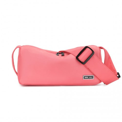 Miss Lulu Vintage Chic Lightweight Water - Resistant Crossbody Bag - Pink