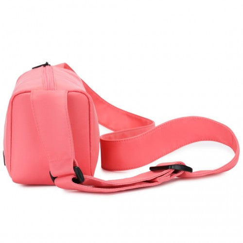 Miss Lulu Vintage Chic Lightweight Water - Resistant Crossbody Bag - Pink