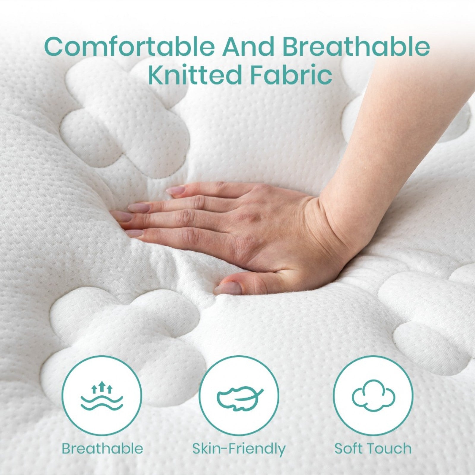 Hybrid Memory Foam & Spring Mattress 18cm – Pressure Relief, Cooling, Medium-Firm Support | Single, Small Double, Double, King