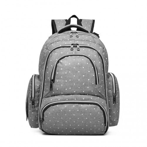 Kono Large Capacity Multi Function Baby Diaper Backpack Polka Dot - Grey
