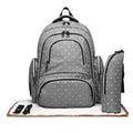 Kono Large Capacity Multi Function Baby Diaper Backpack Polka Dot - Grey