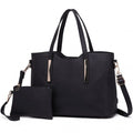 Miss Lulu PU Leather Handbag & Purse - Black