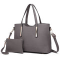 Miss Lulu Pu Leather Handbag & Purse - Grey