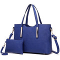 Miss Lulu Pu Leather Handbag & Purse - Navy