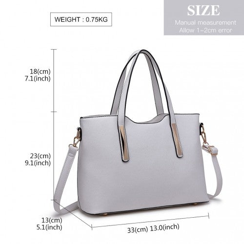 Miss Lulu Pu Leather Handbag & Purse - White