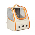 Kono Lightweight Portable Breathable Folding Pet Backpack - Beige And Yellow