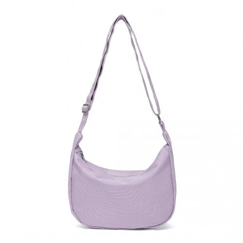 Water - resistant Portable Crescent Shoulder Cross Body Bag - Purple