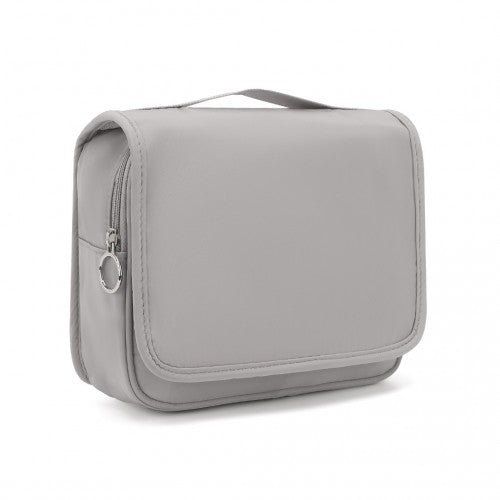 Classic Hanging Multi - Pocket Waterproof Travel Makeup Bag - Grey