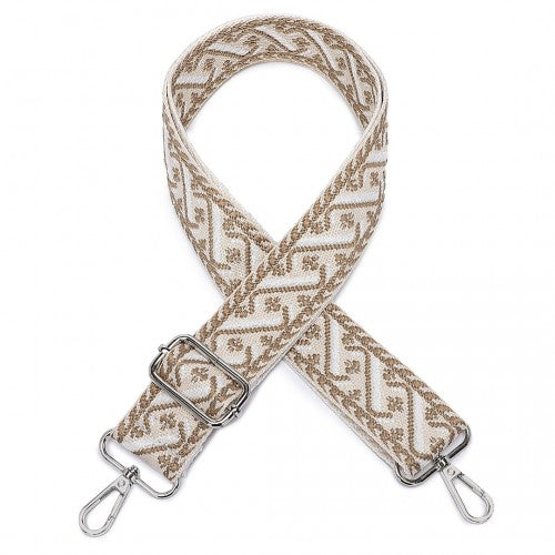 Miss Lulu Stylish Adjustable Patterned Shoulder Strap for All Bag Types - Khaki