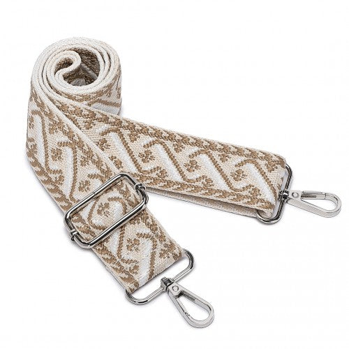 Miss Lulu Stylish Adjustable Patterned Shoulder Strap for All Bag Types - Khaki