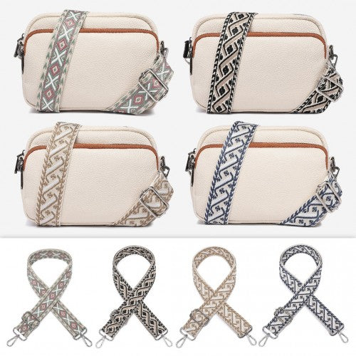 Miss Lulu Stylish Adjustable Patterned Shoulder Strap for All Bag Types - Khaki