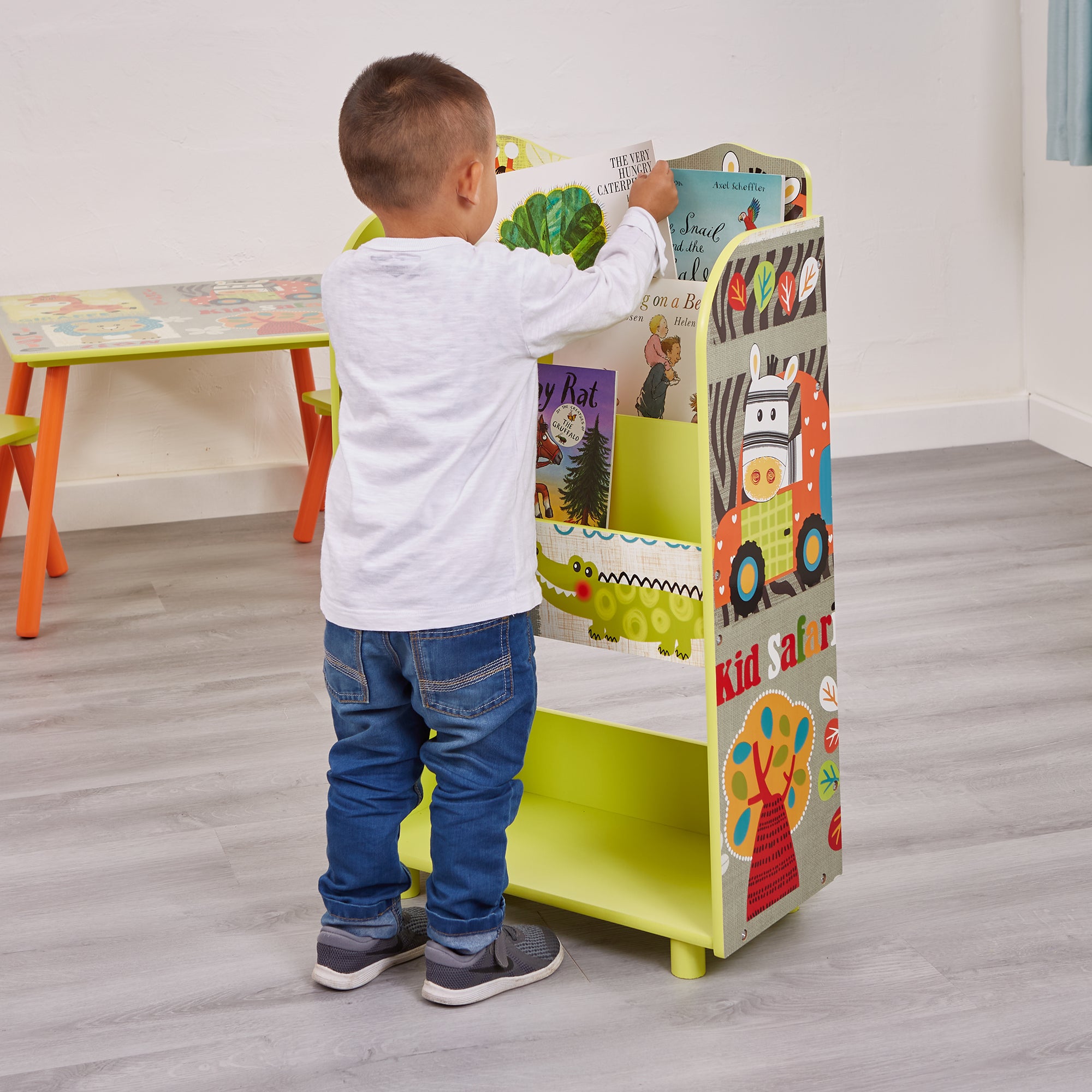 Kids Safari Bookshelf – Animal Display Unit (Ages 3+)