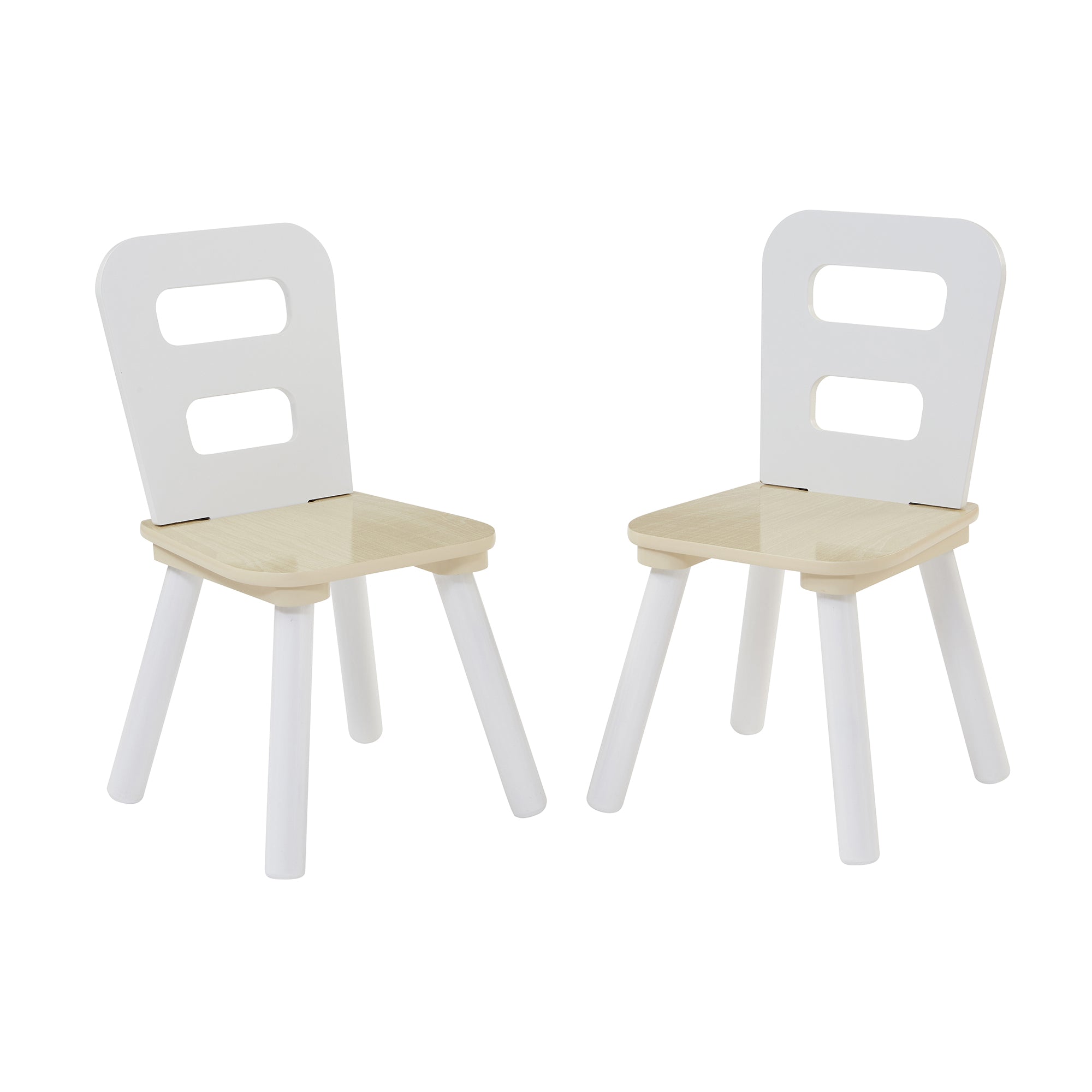Kids Round Wooden Table & 2 Chairs Set (Ages 2+)