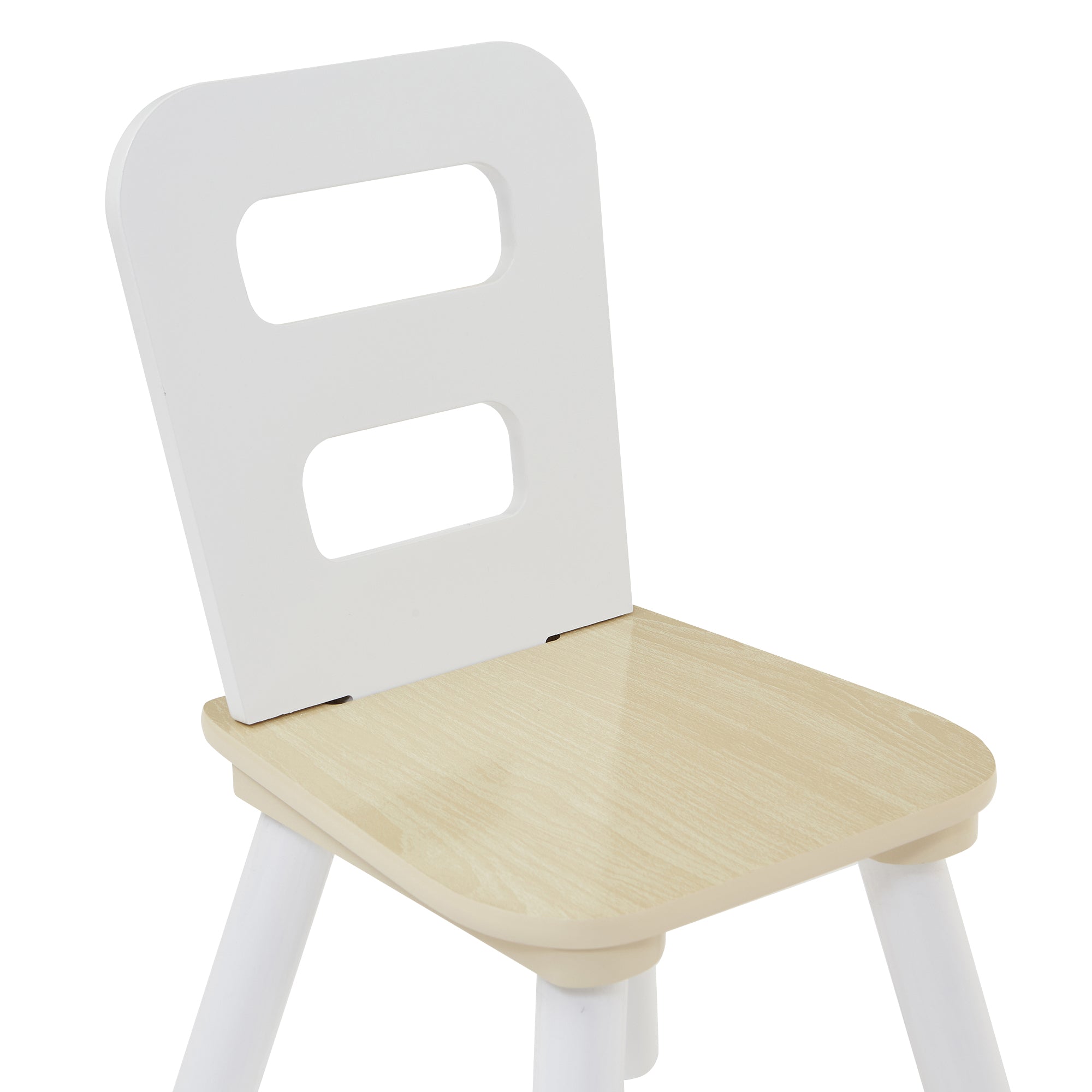 Kids Round Wooden Table & 2 Chairs Set (Ages 2+)