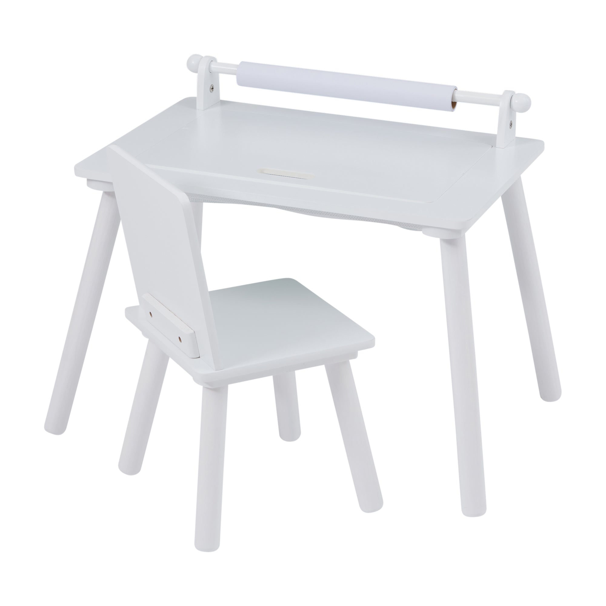 Kids White Writing Multi-Purpose Table & Chair Set (18 Months-6 Years)
