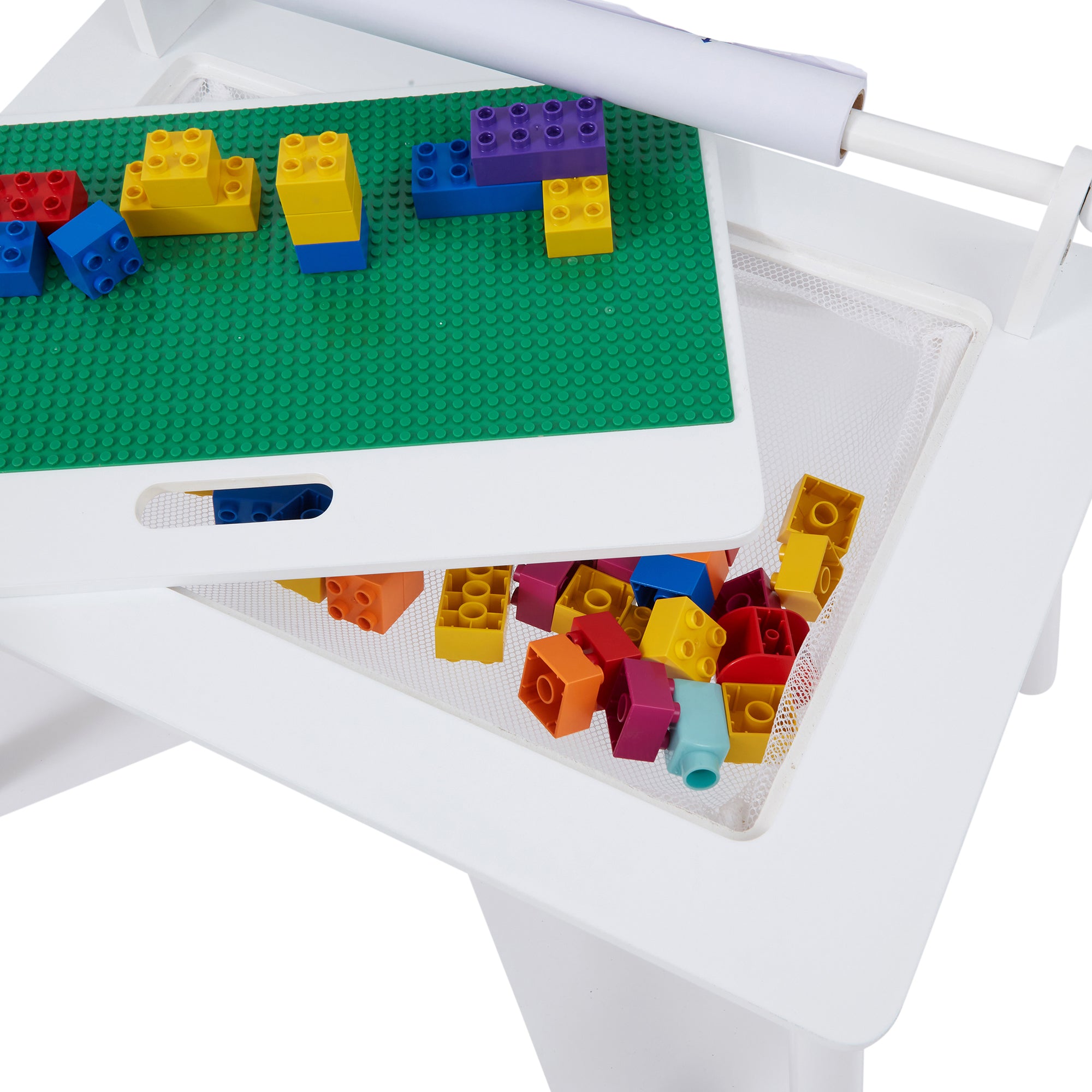 Kids White Writing Multi-Purpose Table & Chair Set (18 Months-6 Years)