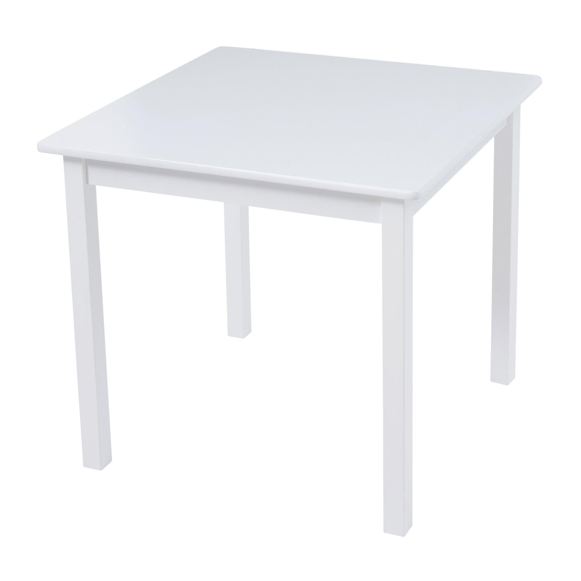 Kids White Wooden Table & 2 Chairs Set