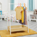 Kids White Pine Dressing Rail Storage (Ages 3+)