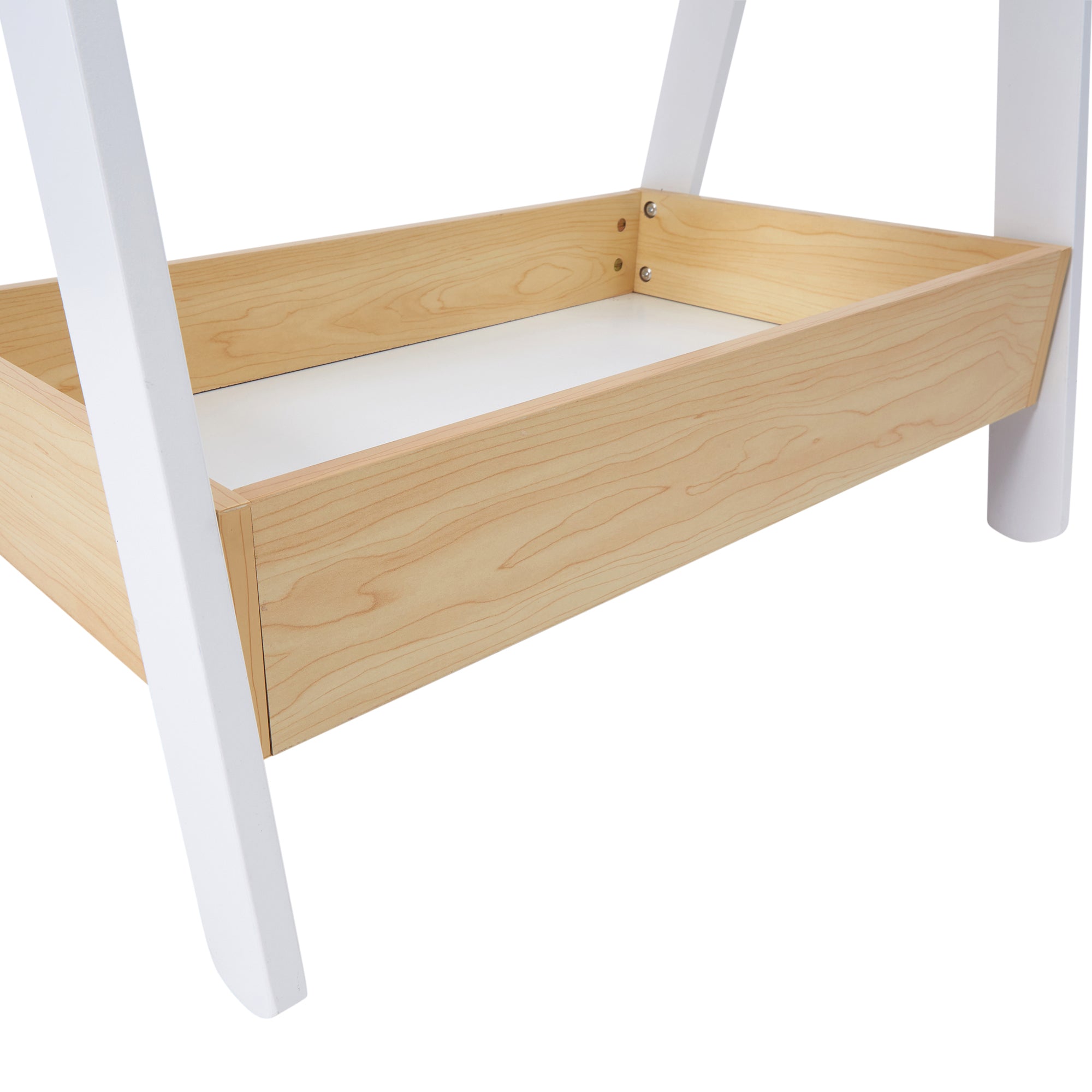 Kids White Pine Dressing Rail Storage (Ages 3+)