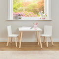 Kids Pinewood Table & 2 Chairs Set Modern Play (18 Months-6 Years)