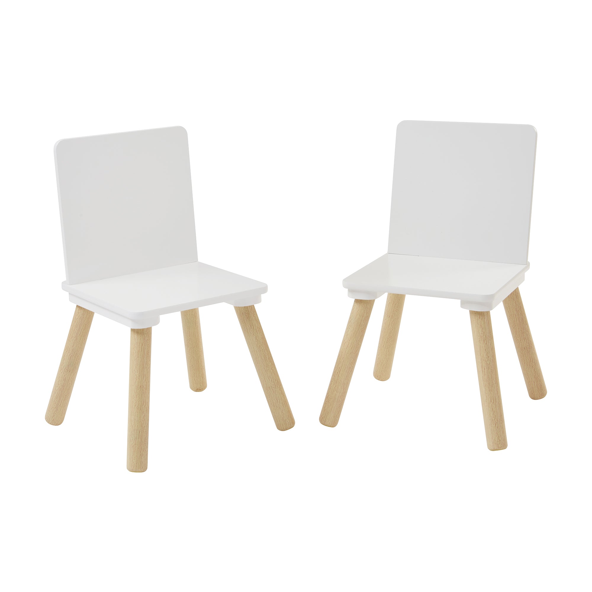 Kids Pinewood Table & 2 Chairs Set Modern Play (18 Months-6 Years)