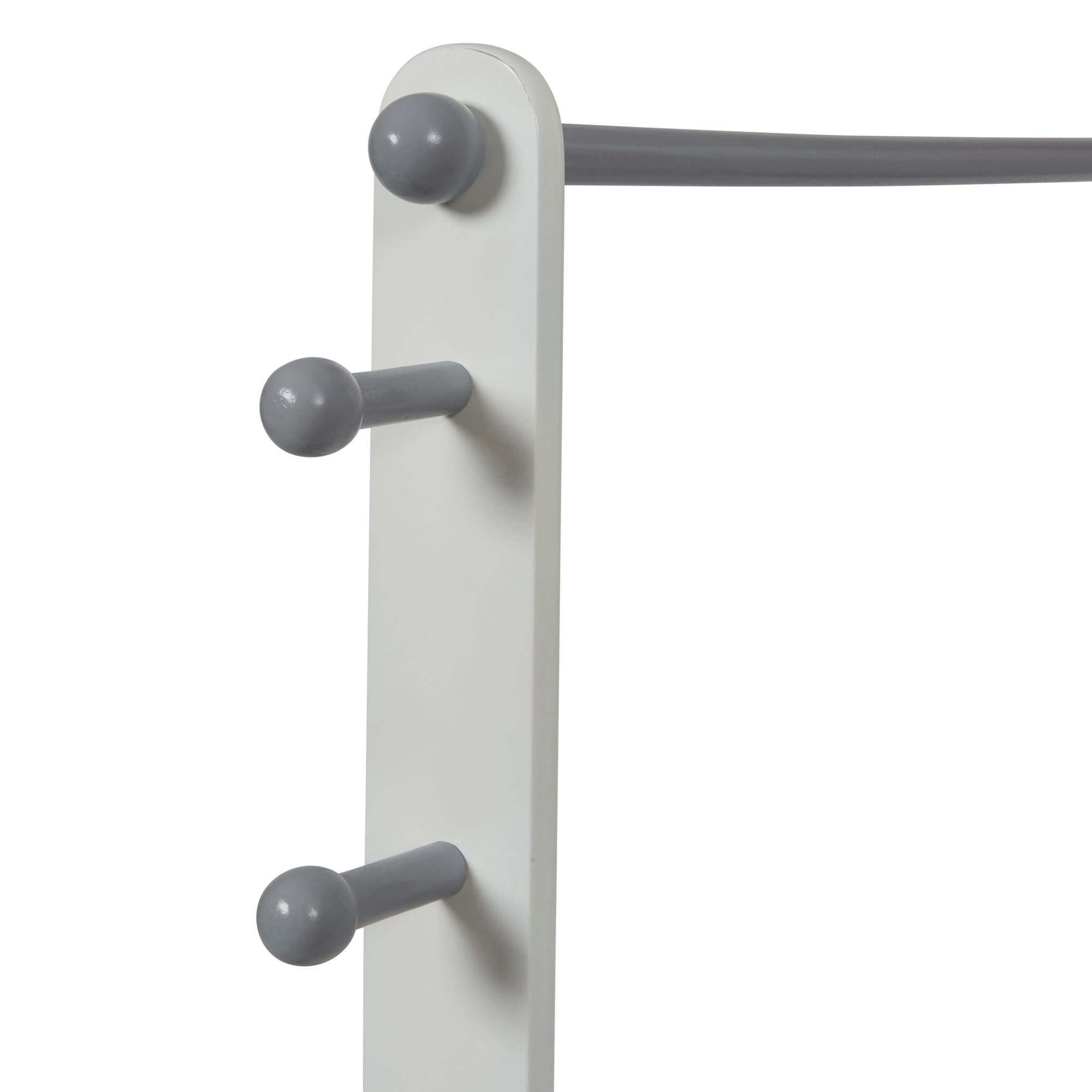 Kids Hanging Rail with Storage White Grey (3-7 Years)
